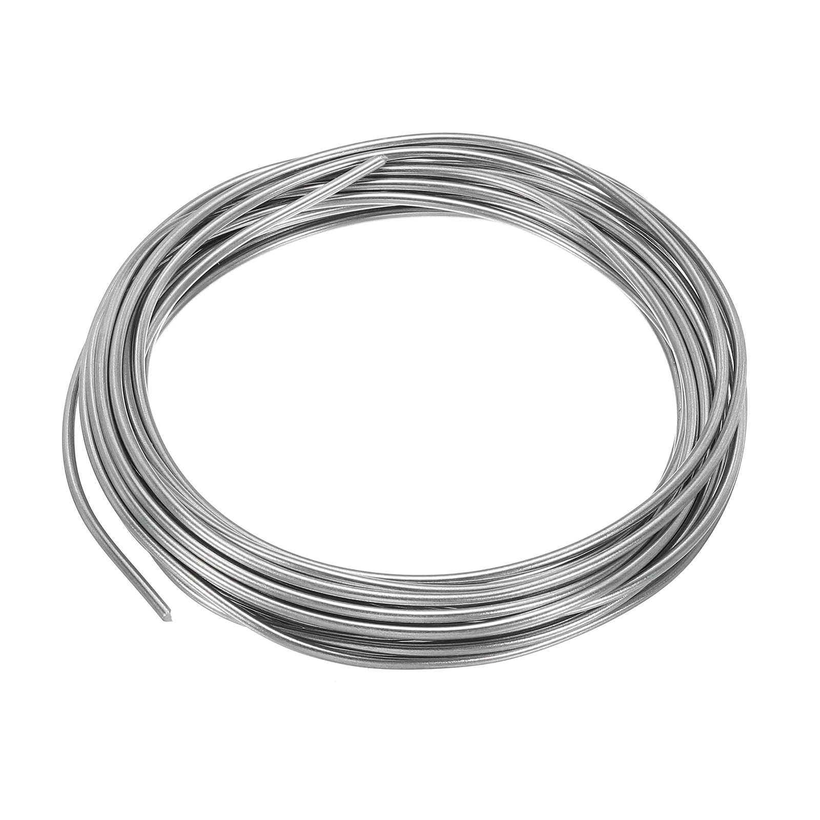 PATIKIL 99.99% High Purity Zinc Wire, 14 Gauge Pure Zinc Wire 2mm Soft Beading Wire Lab Scientific Experiment Zinc Wire Tool (16.4Ft/Roll)