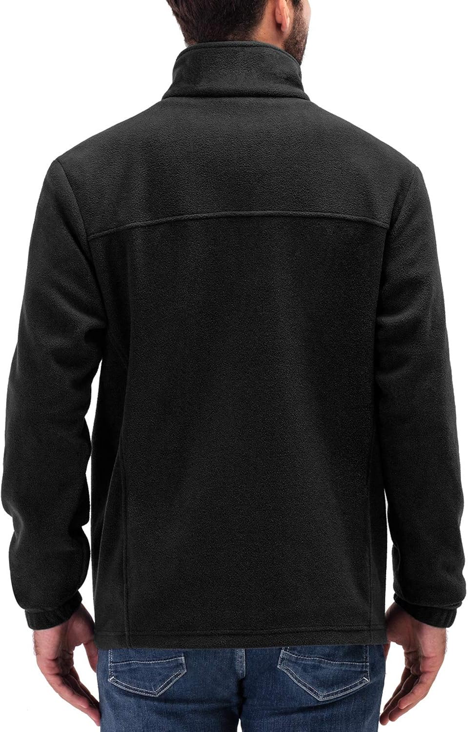 Naviskin Men's Full Zip Fleece Jacket Soft Light Outdoor Jacket: Clothing