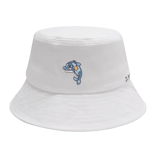 ZLYC Unisex Fashion Embroidered Bucket Hat Summer Fisherman Cap
