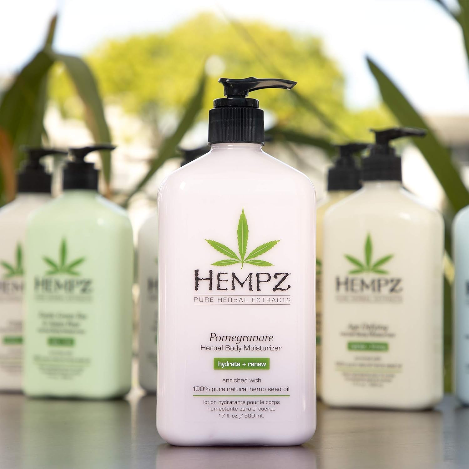 Hempz Pomegranate Herbal Body Moisturizer 17 oz. - Paraben-Free Lotion and Moisturizing Cream for All Skin Types, Anti-Aging Hemp Skin Care Products for Women and Men - Hydrating Gluten-Free Lotions : Body Lotions : Beauty