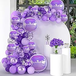 Iridescent Balloons - Purple Foil Balloons for