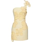 JW PEI Women's Crochet Floral Appliqu&eacute; Mini Dress
