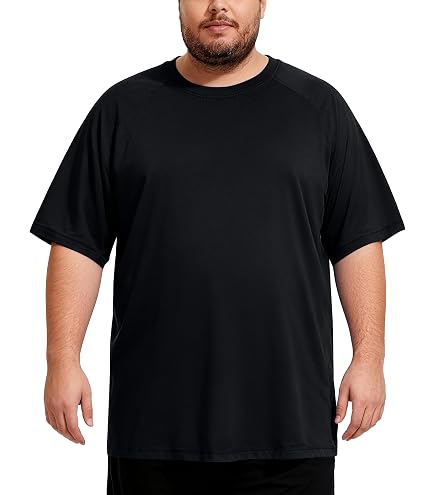 Mens Big and Tall Swim Shirt Sun Protection UPF 50+ Rash Gard