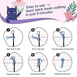 veirousa Succulent Plant Latch Hook Kits for