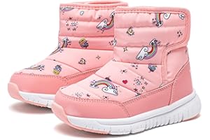 HOBIBEAR Boys Girls Toddler Snow Boots Waterproof Slip Resistant Outdoor Winter Shoes(Toddler/Little Kids/Big Kids)