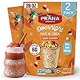 Prana Organic Overnight Chia with Oats Apple Crumble | Rich in Fiber & Protein, Vegan, Non-GMO | Ready to Eat Breakfast - 28 oz Bags - 2 Pack