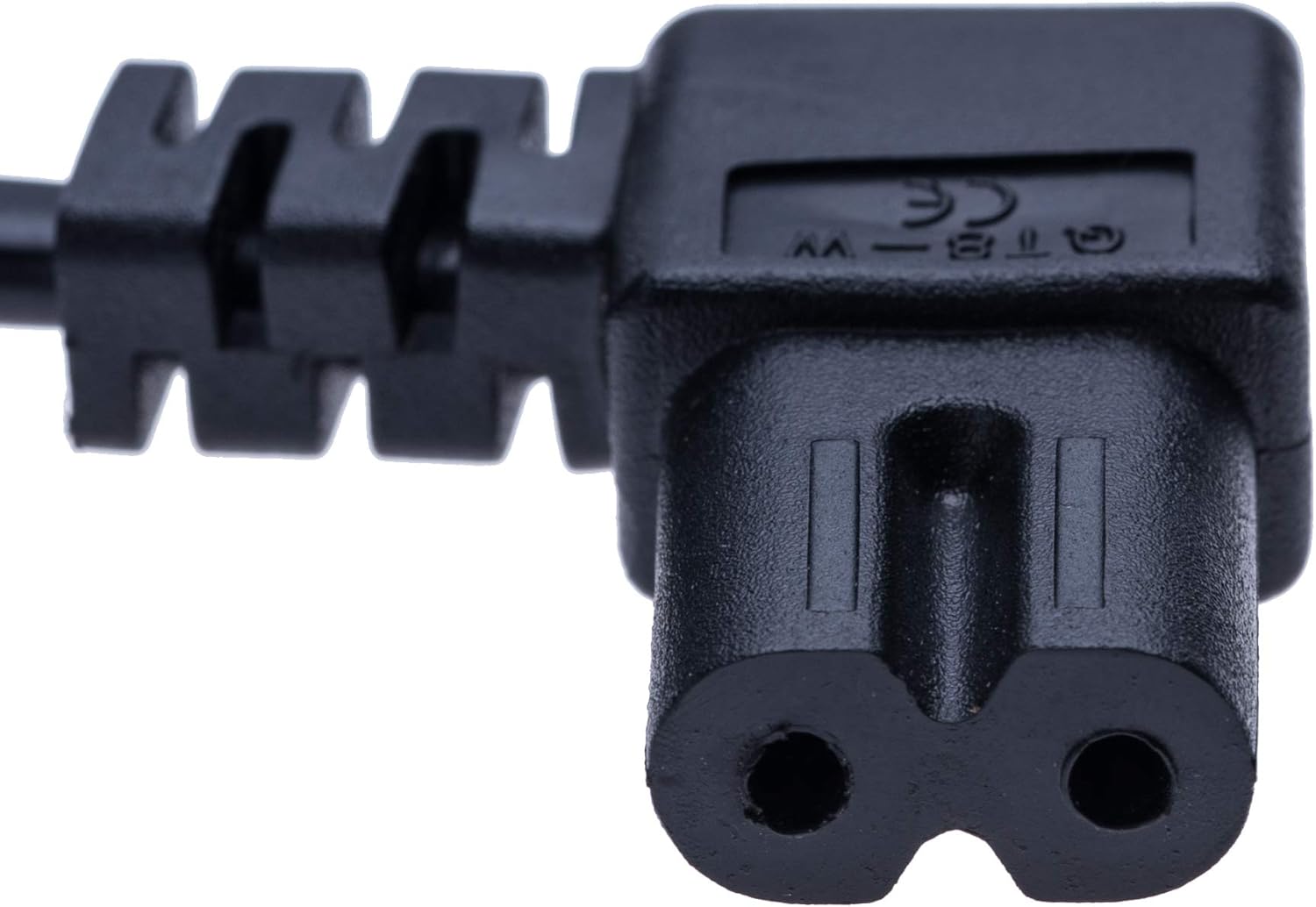 2 Pin Mains Power Lead Fig Figure 8 Right Angle Flat Cable Compatible with PS4 PS5 Samsung Panasonic JVC Philips LG Sony TV - Image 3