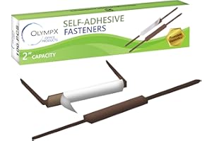 OLYMPX 100 Pcs of 2? Capacity Premium Self Adhesive Prong Paper Fastener Bases, 2.75 Inch Center for Paper File Clip Folder Accessories, 100 per Box