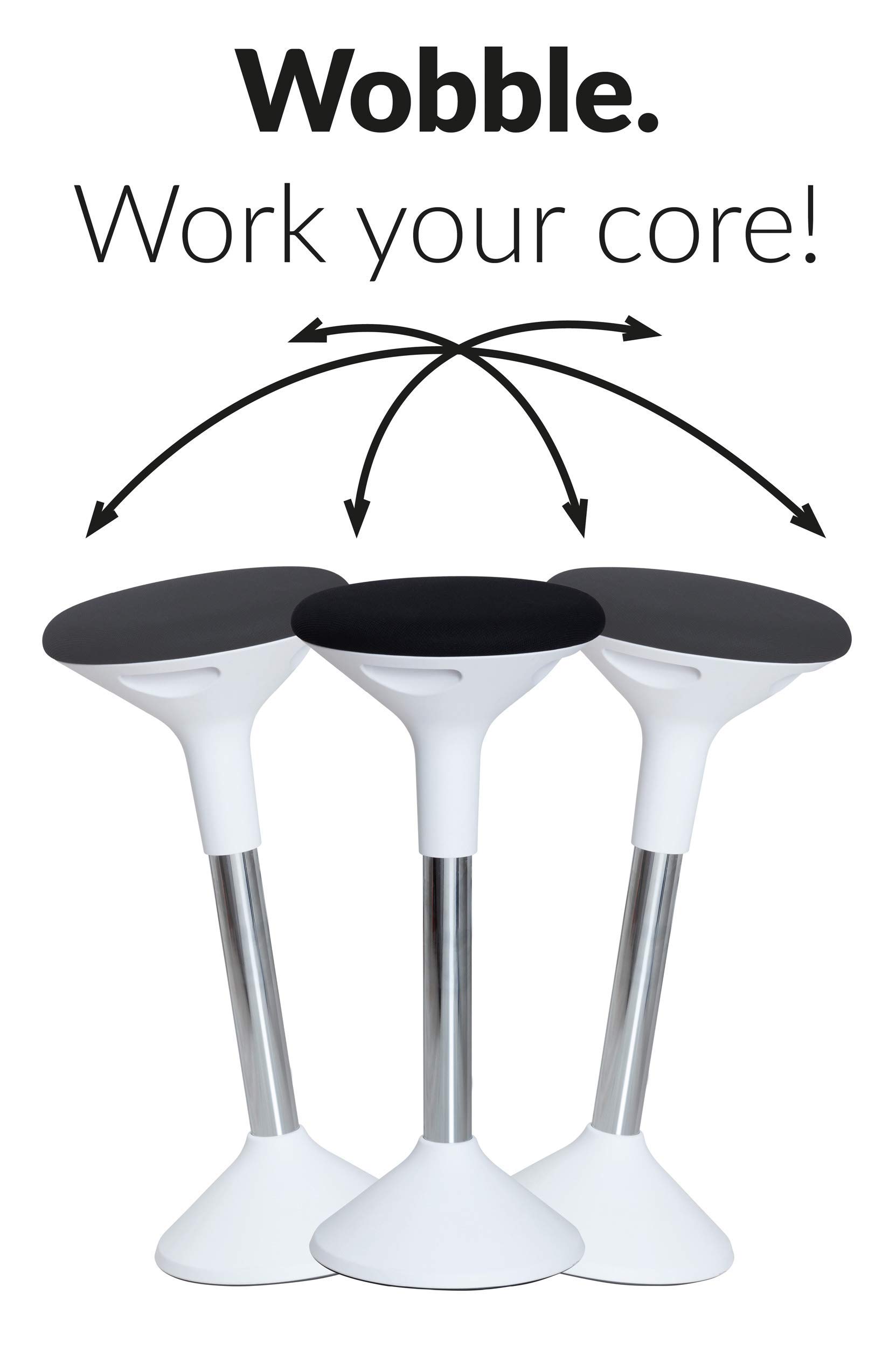 SUNFLEX Ergonomic Height Adjustable Balance Foot Stool at Work Wobble Chair for Home Office Sit