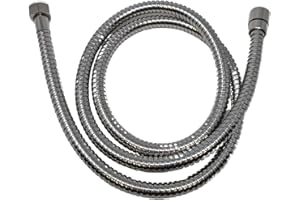 Teravan 72" All-Metal Handheld Shower Hose Replacement – 1.8 Meter Universal Fit, Flexible & Anti-Kink, Chrome Finish, Rust-R