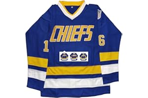 MESOSPERO Hanson Brothers Jersey, Charlestown Chiefs 16,17,18 Slap Shot Ice Hockey Movie Jersey