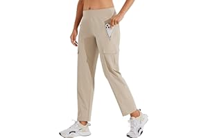 Willit Women's Golf Pants with Pockets Athletic Quick Dry Pants Lightweight Cargo Travel Water Resistant