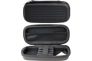 Darts Wallet, Darts Case Holds 3 Darts EVA Darts Box with Mesh Pocket Zipper Closure Darts Holder for Steel and Soft Tips Pro