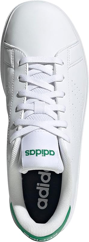 Unisex - Bambini e Ragazzi Advantage Base 2.0 Junior Shoes, Cloud White/Cloud White/Green, 38 EU — foto 5 di 8