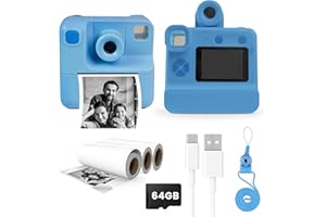 GABBA GOODS GabbaGoods Instant Print Kids Camera For 3 4 5 6 7 8 9 Year Old Kids With 32GB SD Card, Instant Thermal Print Feature Best For Gift On Christmas/Birthday/Holiday | Toddler Camera | Kids Digital Camera