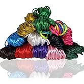 Ewparts 2mm Nylon String for Bracelet Making 120 Yards Nylon Satin Cord Silk Rattail Strings for Bracelets Lanyard String Necklaces Beading Thread for Chinese Knotting,Macrame,Wrapping Craft String