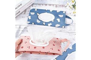 YuuYing 2-Pack Portable Baby Wipes Dispenser & Holder, Reusable Wipes Pouch Case for Travel Diaper Bag Car, Refillable Wet Wi