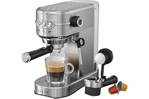 JASSY Espresso Machine Latte Coffee Makers 20 Bar Professional Cappuccino Machines with Milk Frother Compatible for NS Original Capsules for Home Brewing with 35 oz Removable Water Tank,1450W