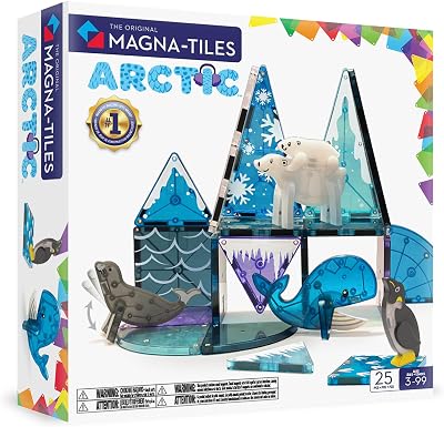Magna-Tiles Arctic Animals 25-Piece Set - 3D Magnetic Building Tiles