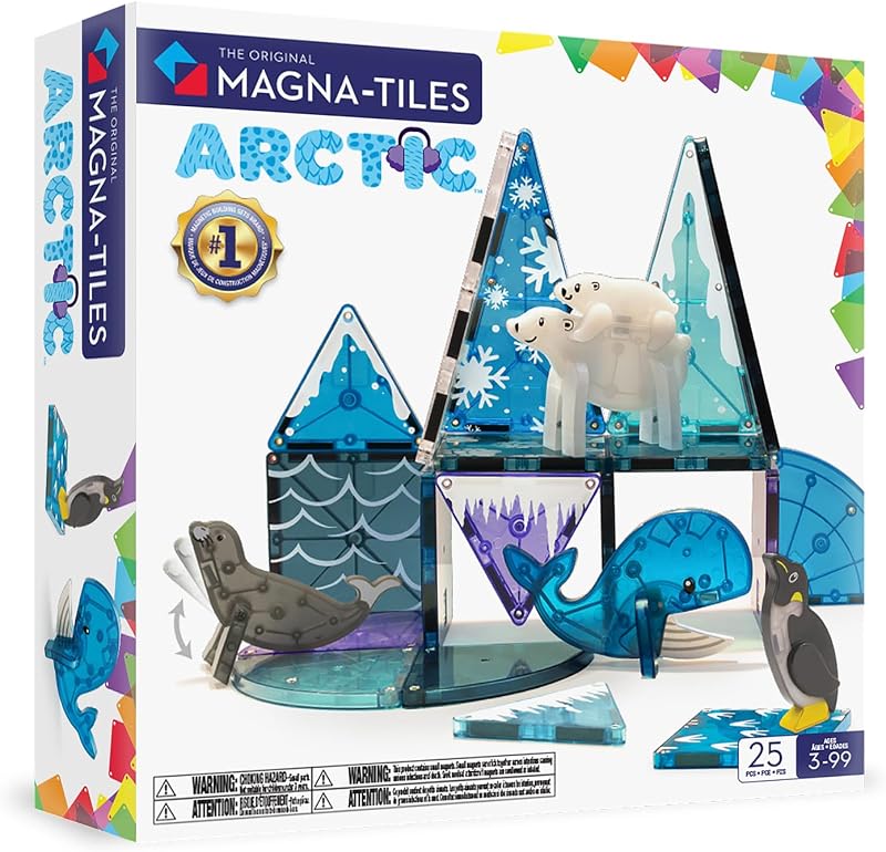 Magna-Tiles Arctic Animals 25-Piece Set - 3D Magnetic Building Tiles