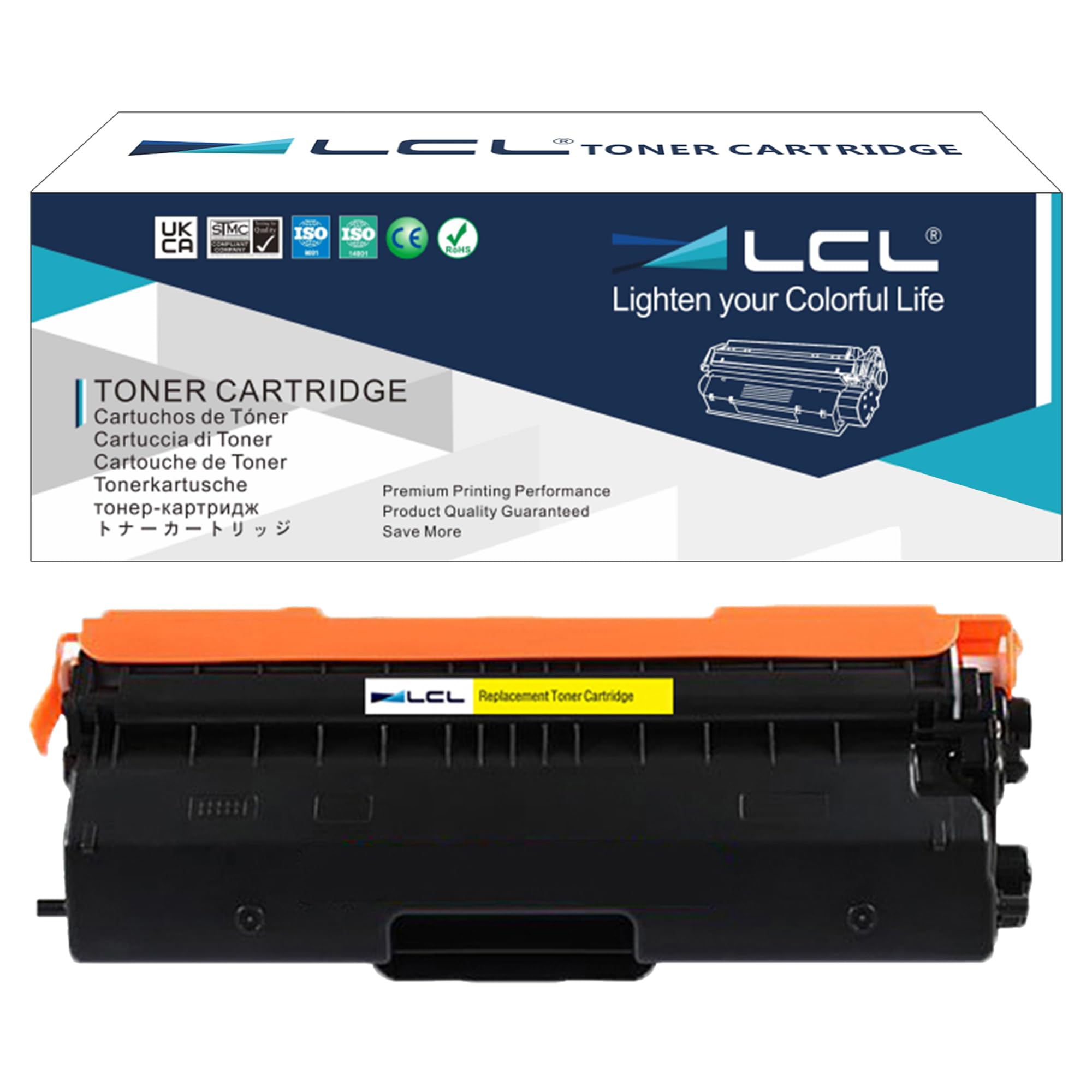 LCL Compatible Toner Cartridge TN-421 TN-423 TN421 TN423 TN423Y TN-423Y (1 Yellow) Replacement for Brother HL-L8260CDW HL-L8360CDW DCP-L8410CDW MFC-L8610CDW MFC-L8690CDW MFC-L8900CDW