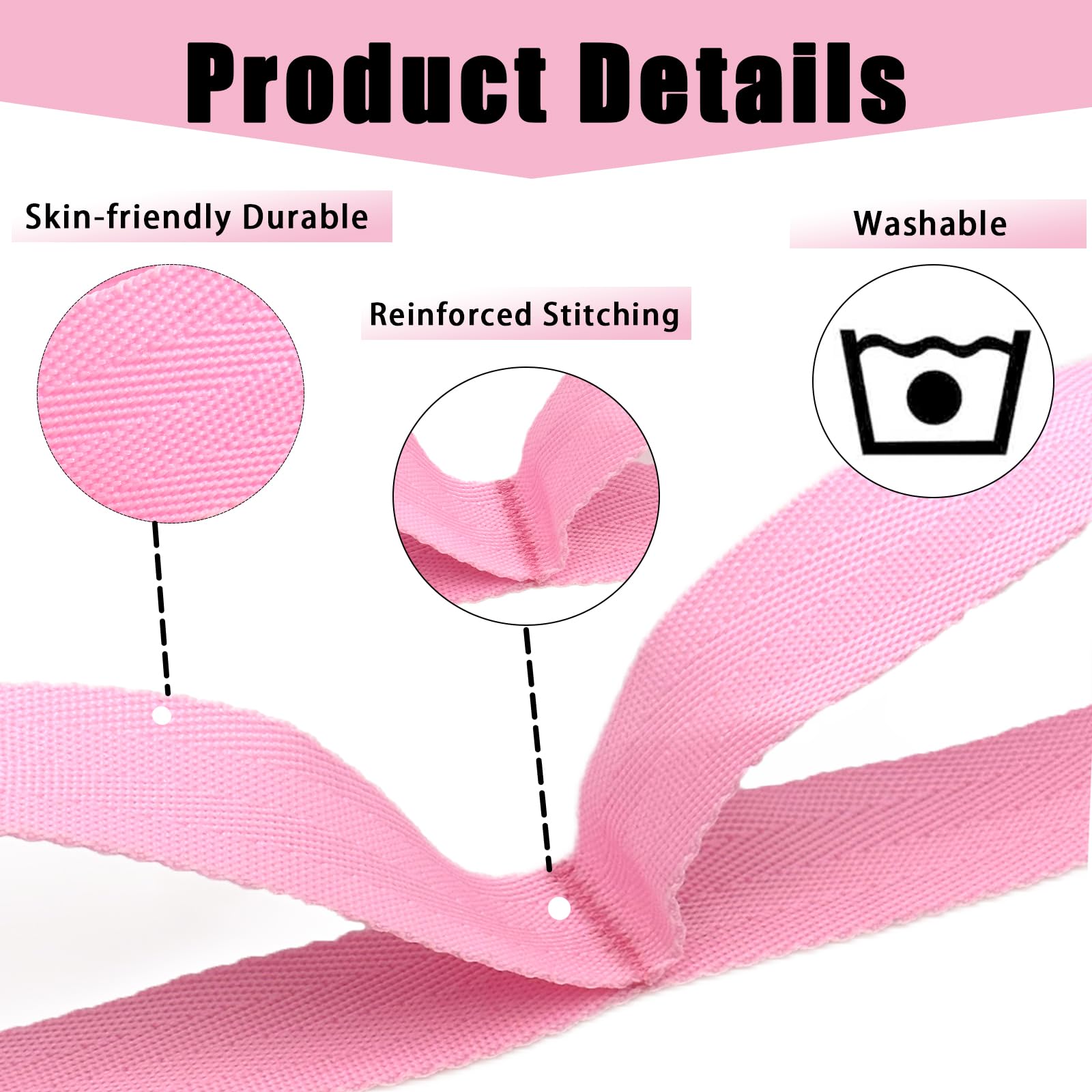 Stretching Strap Yoga Strap with Loops, Stretch Straps for Physical Therapy, Non-Elastic Exercise Strap for Pilates, Dance and Gymnastics with Workout Guide