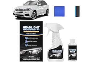 2026Automotive Headlight Restoration Kit,Multifunctional Headlight Restoration Polish Kits,with Coating Agent, Sponge Wipe & 