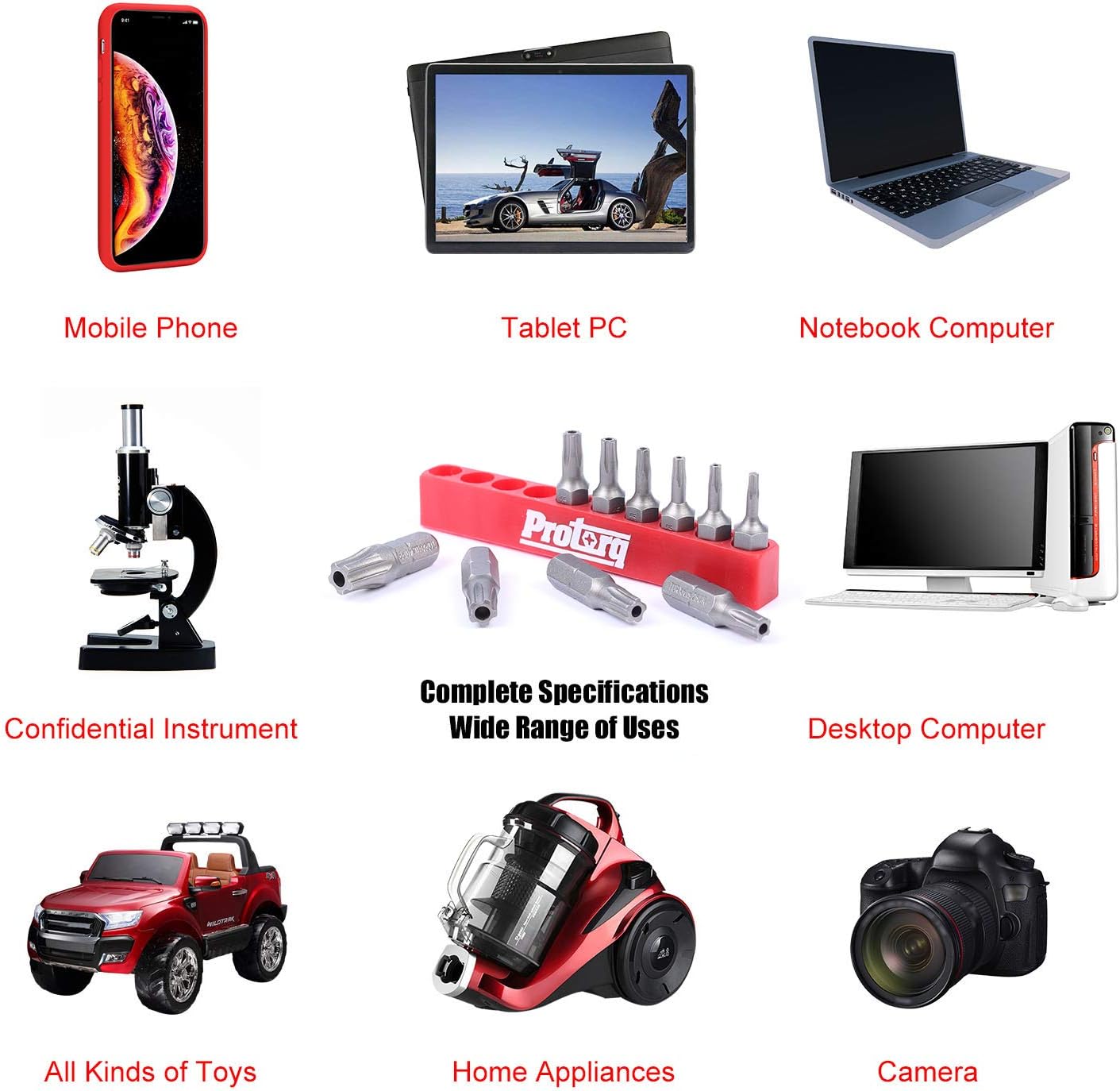 Protorq TORX PLUS IPR, Torx Plus 5-Point Tamper-Proof Security Bits (IPR 7-IPR 40), 25mm, 10 -Pieces, High Grade S2 Steel - - 