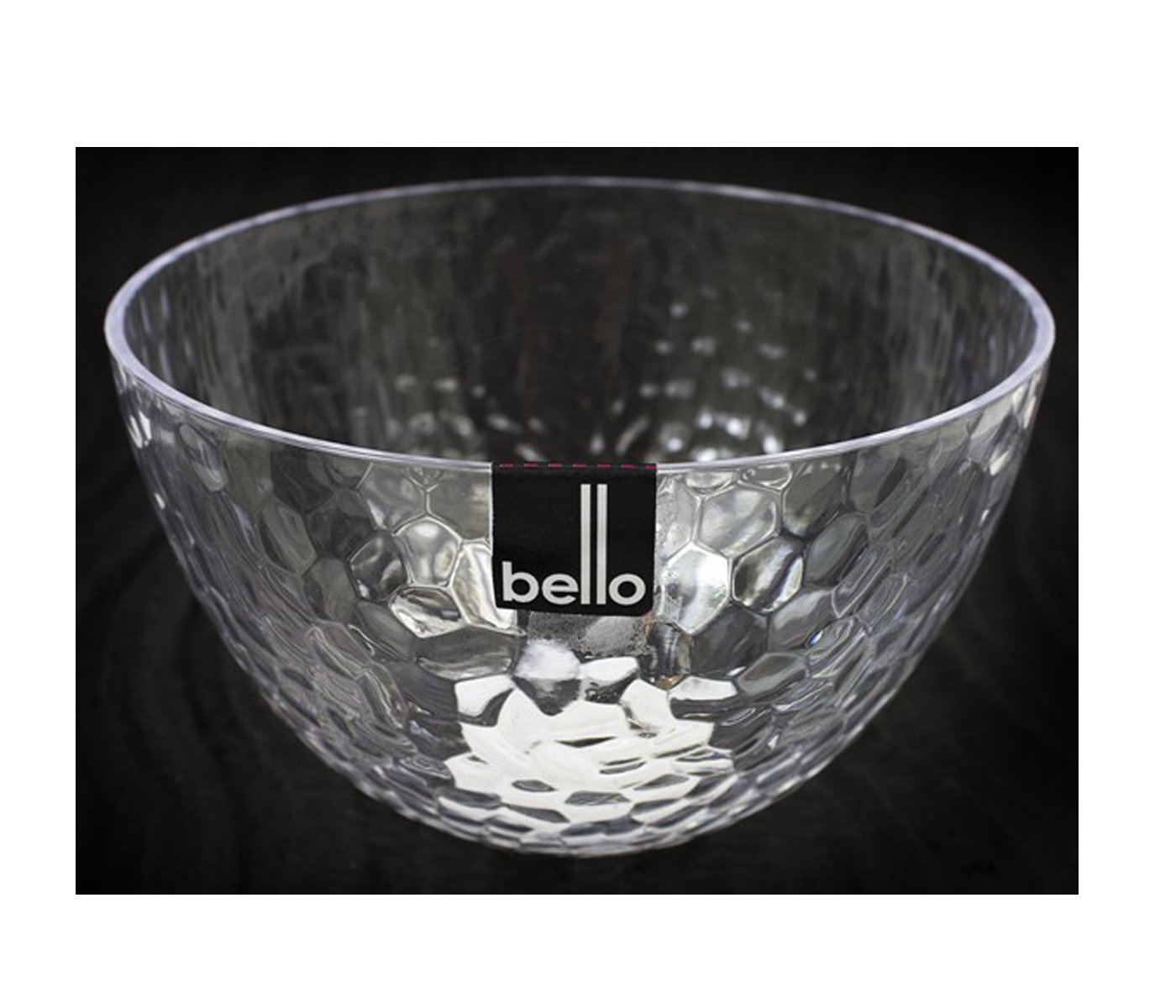 "Bello" Set of 4 Plastic Dimple Small Bowls Perfect for Parties 14x9cm