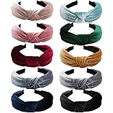 ANBALA 10 Pack Headbands for Women, Fashion Knotted Headbands, Breathable Wide Hairbands Hair Hoop Hairbands for Fashion Outfit Party Dance Banquet Wedding Anniversary