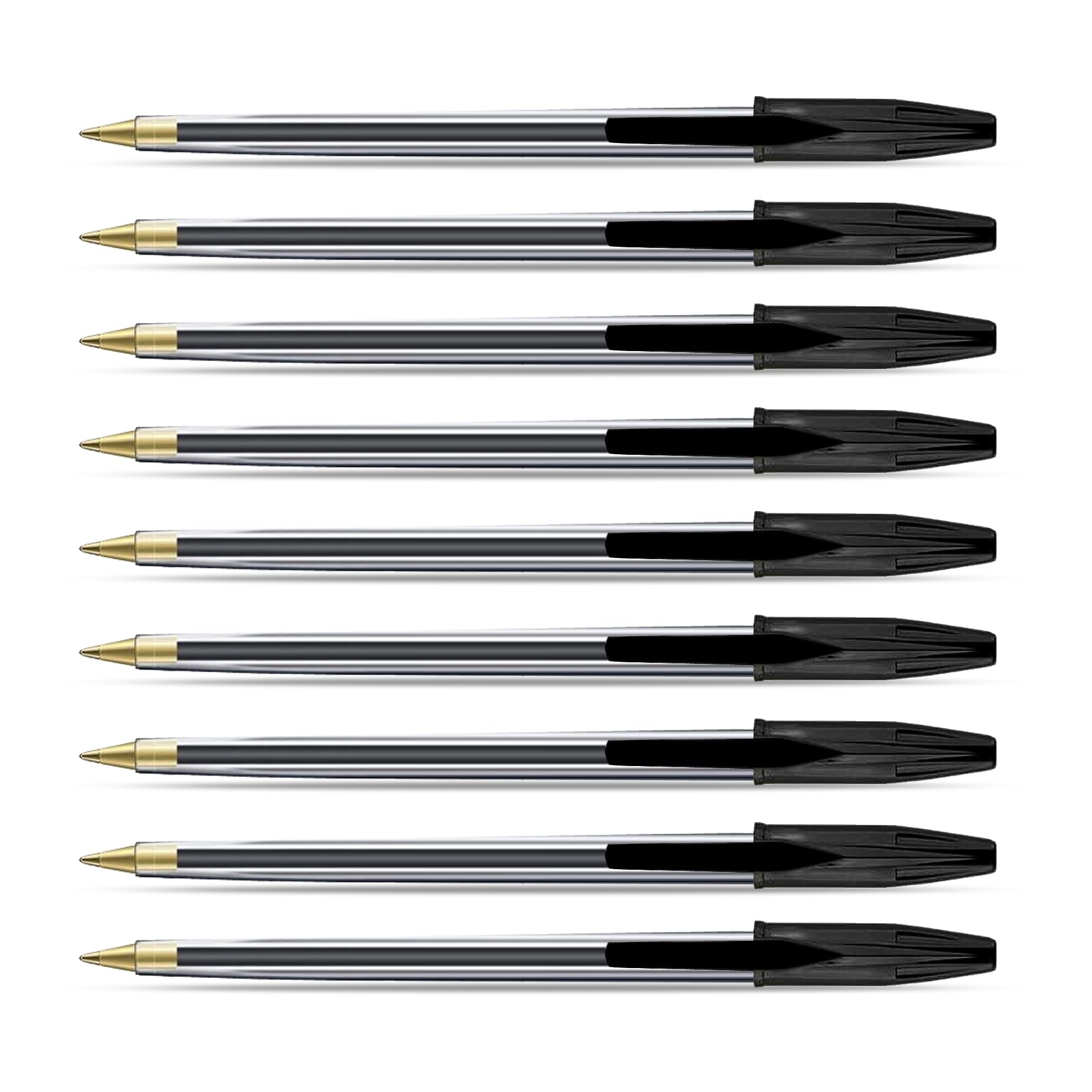 G4GADGET 25 Pack Black Ballpoint Pens – Smooth & Reliable Medium Tip Pens for Everyday Writing – Quick-Dry, Smudge-Free Ink – Comfortable Grip for Office, School & Home