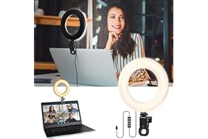 TGHTGH Selfie Light with Front & Back Clip, Three Light Modes Phone Light, USB Charging Phone Light Clip，Selfie Light for iPhone, Phone, iPad, Laptop，for Selfie, TiKTok, Volg, Makeup, Video Conference (M-16)