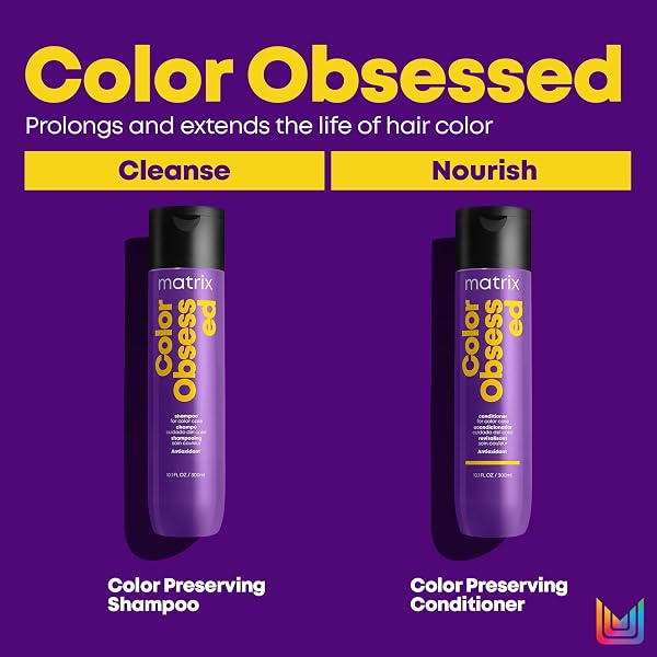 MATRIX COLOR OBSESSED ANTIOXIDANT SHAMPOO | ENHANCES HAIR COLOR, PROTECTS COLOR VIBRANCY & PREVENTS FADING | FOR COLOR TREATED HAIR | CRUELTY FREE | SALON SHAMPOO | VEGAN