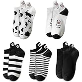 Glamorstar Women Socks Cotton No Show Low Cut Socks Ankle Sock 5 Pack