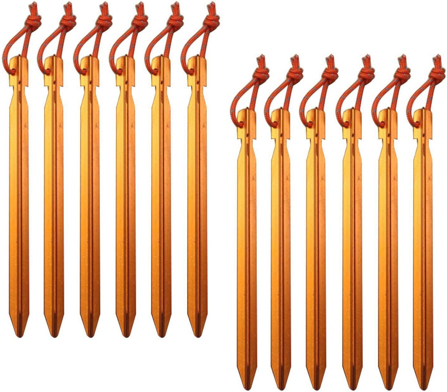 All one tech Pack of 12, 7075 Aluminum Outdoors Tent Stakes Pegs