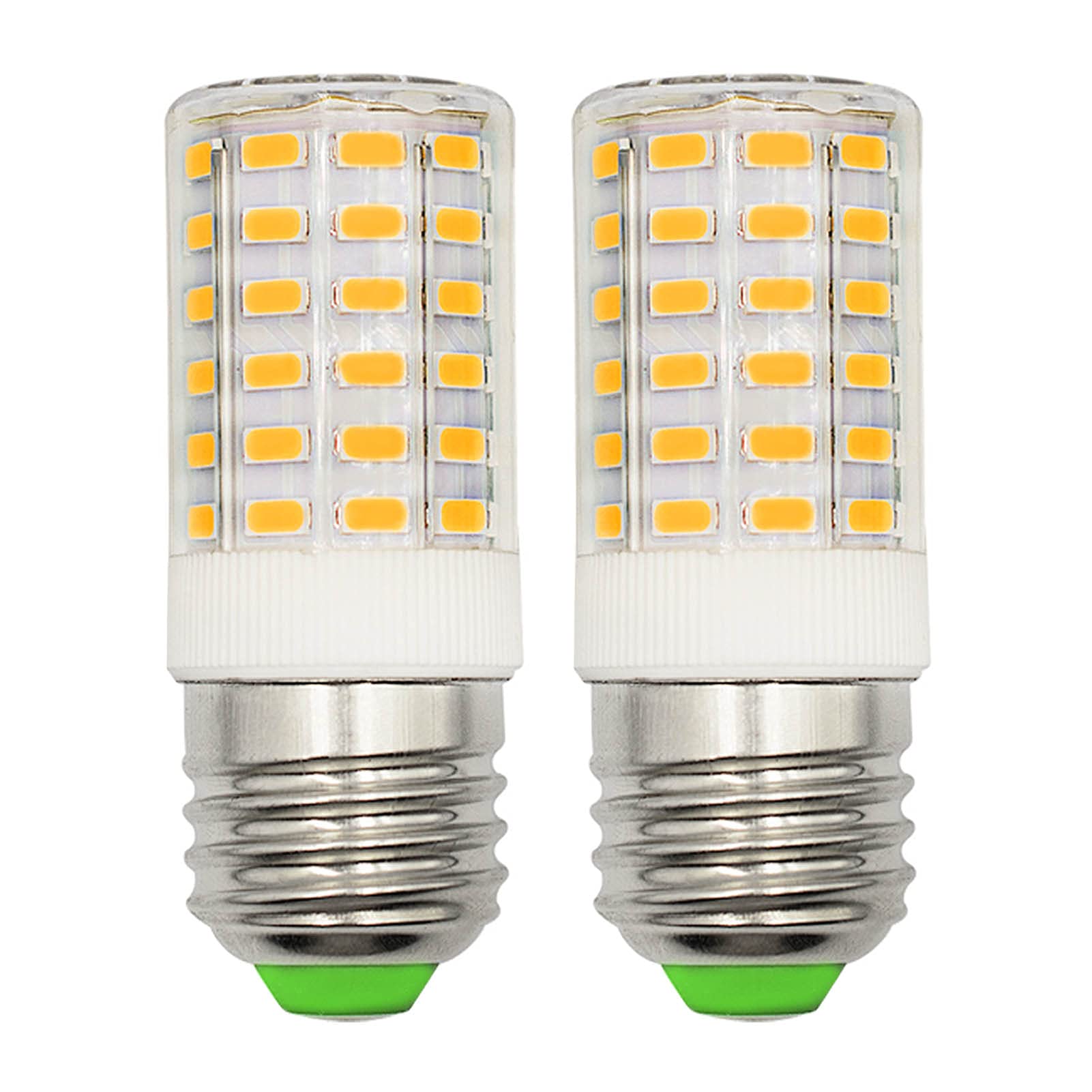 ASAIHKUN E27 LED 7W Warm White Super Bright Equivalent to 60W 70W ES Edison Screw Light Short Size Cylinder Compact Corn Bulb AC 100-265V Energy Efficient Ceiling Fan Light Non-Dimmable (Pack of 2)