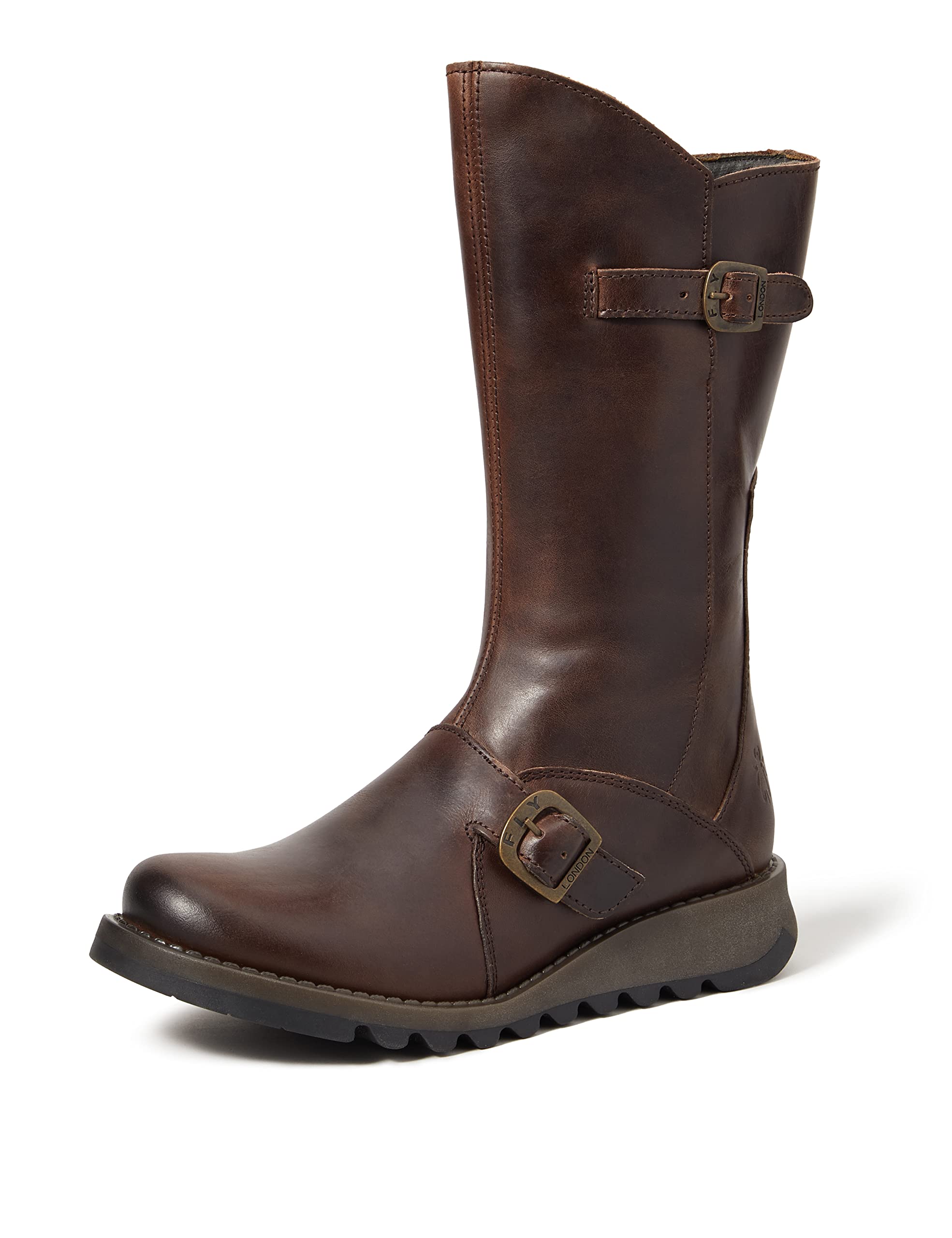 Fly London Women's Mes 2 Buckle Boots, Dk Brown, 3 UK