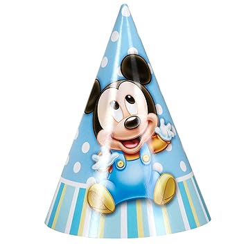Mickey Mouse 1st Birthday Cone Hats Amazon Co Uk Toys Games