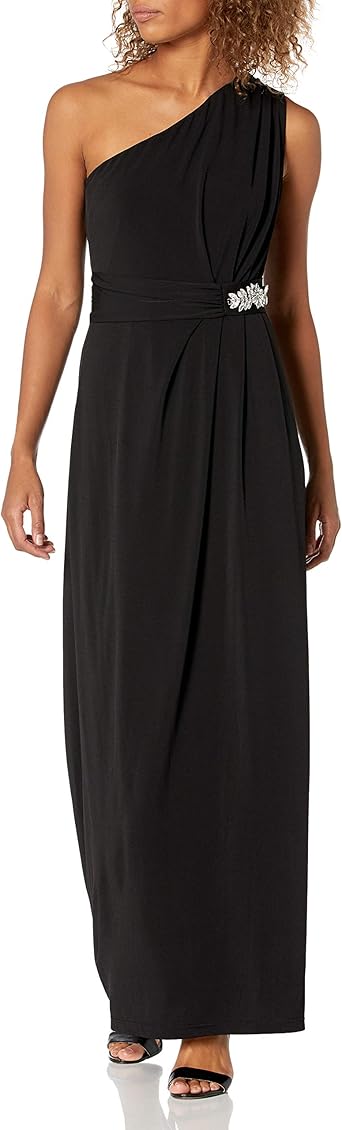 one shoulder jersey dress