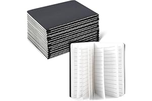 HEYPLACE 16PCS Mini Notebooks Bulk, Lined Pocket Notepads Notebooks 3.5 x 5 Inches Small Black Journal for Students Traveler School Supplies 30 Sheets