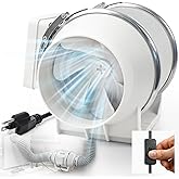 Voltset 4 Inch Duct Fan with On/Off Switch 280 CFM | Powerful Airflow | Low Noise | Durable Motor | Safety Protection | for Grow Tent, Bathroom, Hydroponics, 3D Printer, Kitchen