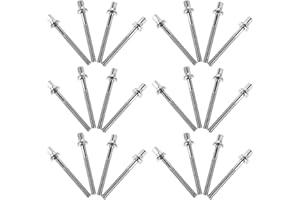 ARTSEWPLY 24pcs 6mm X 60mm Drum Tuning Rods Snare Drum Nut Screws Kit for Jazz Set Repair and Percussion