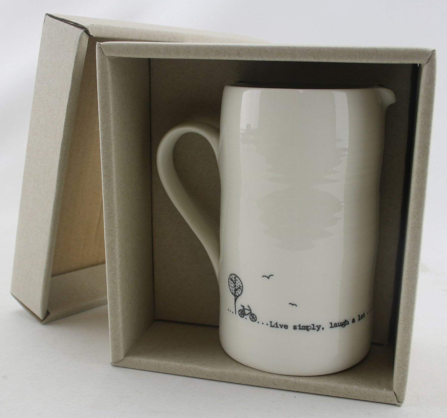 East Of India: Boxed Porcelain Jug: Live Simply