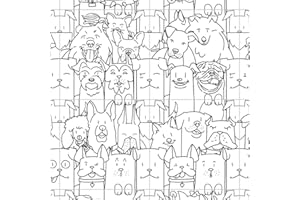 SOMERTILE Merola Tile FCD10OMD Oh My Dog x 9-3/4" Porcelain Floor and Wall Tile, White, 16