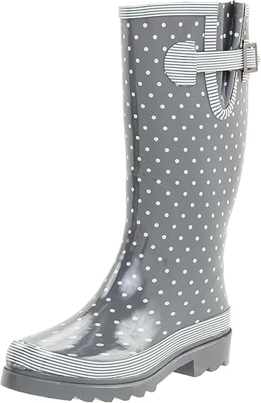 chooka polka dot rain boots