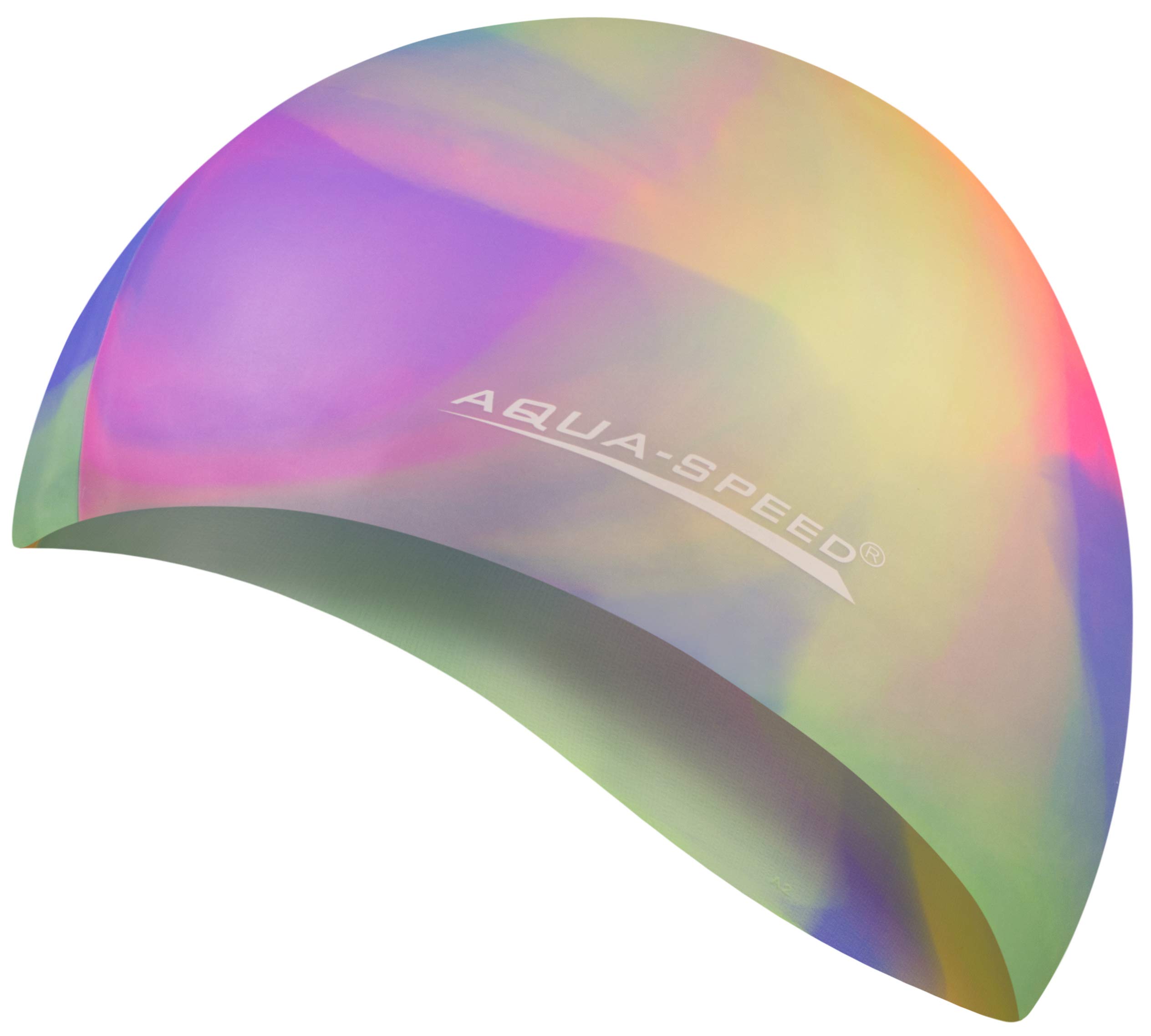 Aqua Speed BUNT Colourful swim cap + microfibre towel | adult | child | swimming cap | silicone | tearproof | waterproof | 01. colourful / 91