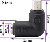 AAOTOKK 90 Degree DC 5.5x2.1mm Female to Micro USB Male Power Adapter 5V 2 Pack view 2