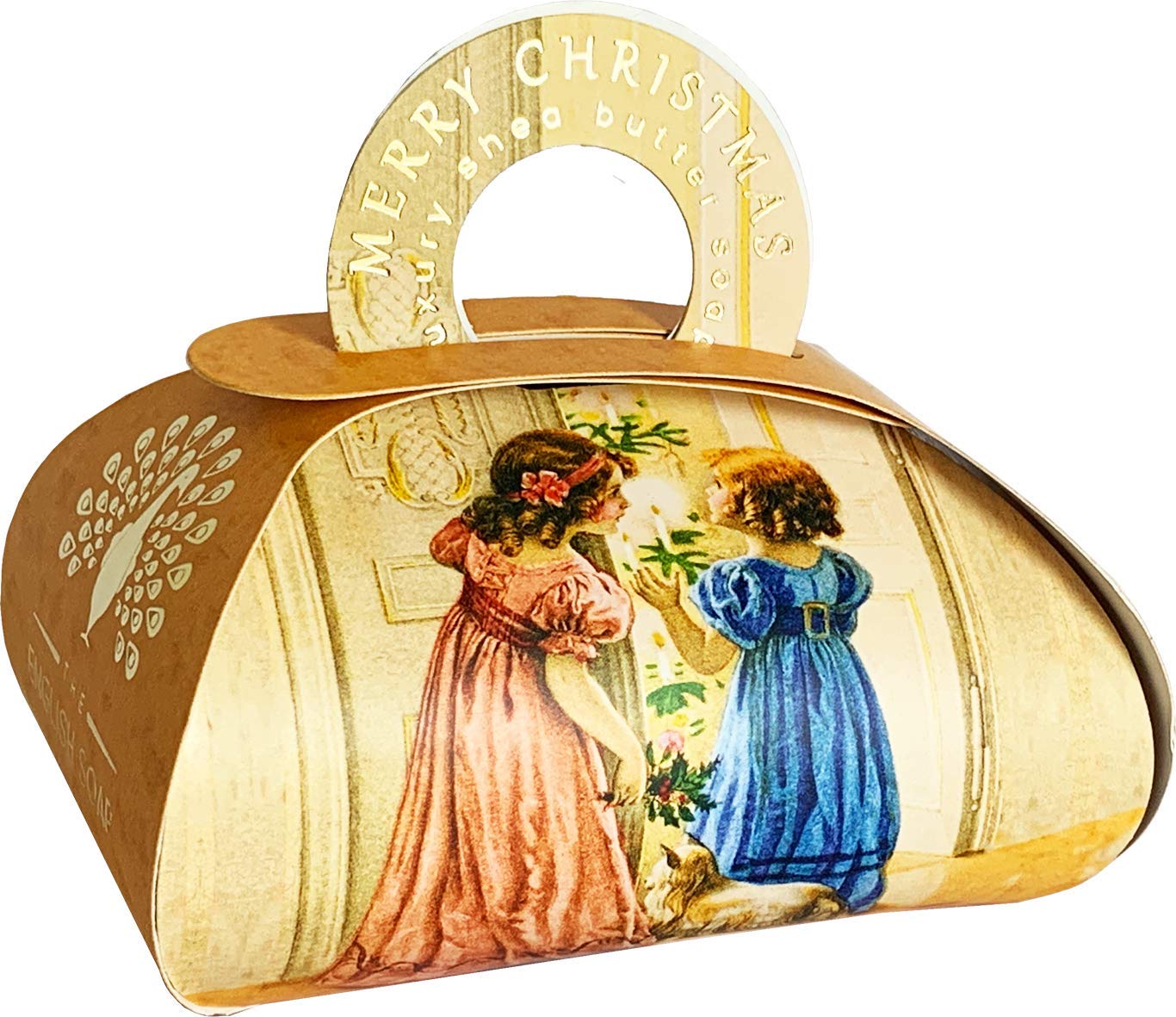 The English Soap Company Christmas Bath Soap A Victorian Christmas Gift Box, Spiced Plum and Honeysuckle Scent, Vegan Friendly 260g