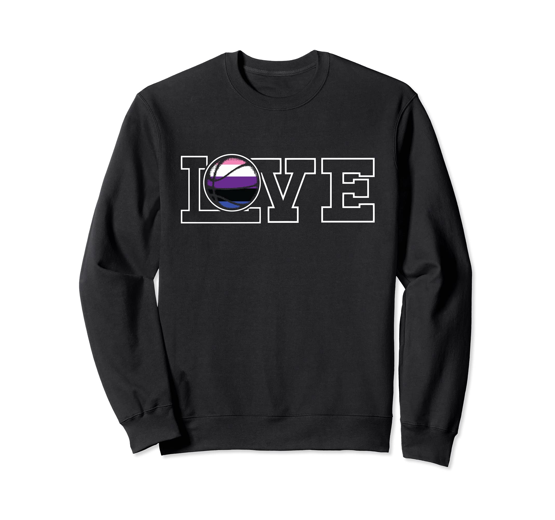 Love Basketball LGBT-Q Genderfluid Pride Flag Sport Fan Ally Sweatshirt