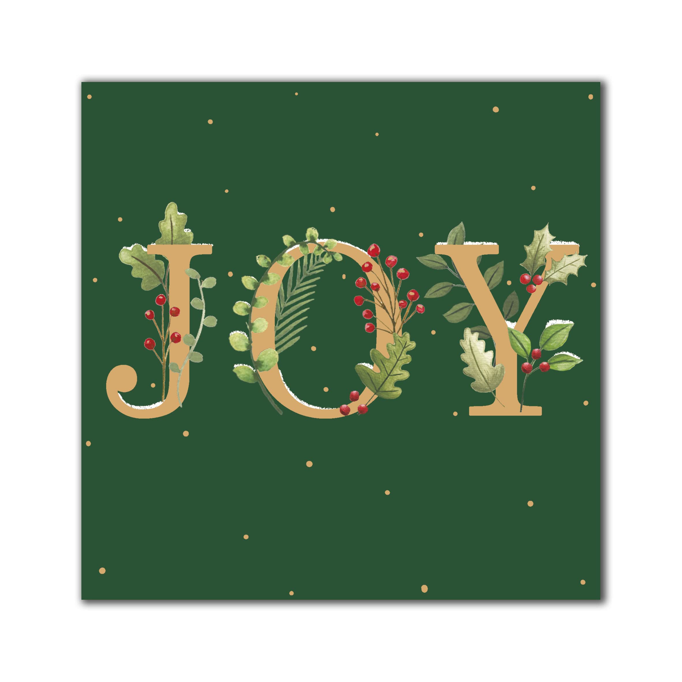 Pack of 8 Festive Joy Green Marie Curie Charity Christmas Cards Xmas Cards 556973